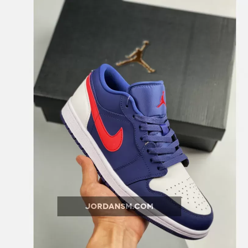 Air Jordan 1 Low 'USA' Navy Blue/White-Red CZ8454-400 New Releases