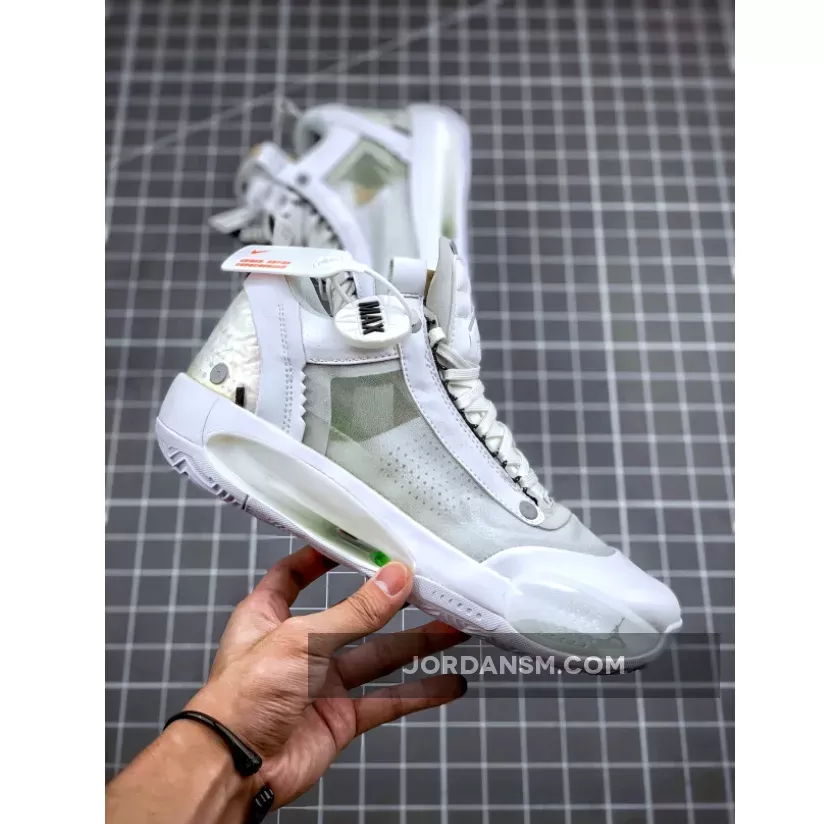 Air Jordan 34 Low 'Crispy' White/Metallic Silver-Pure Platinum CU3473-100 Restock