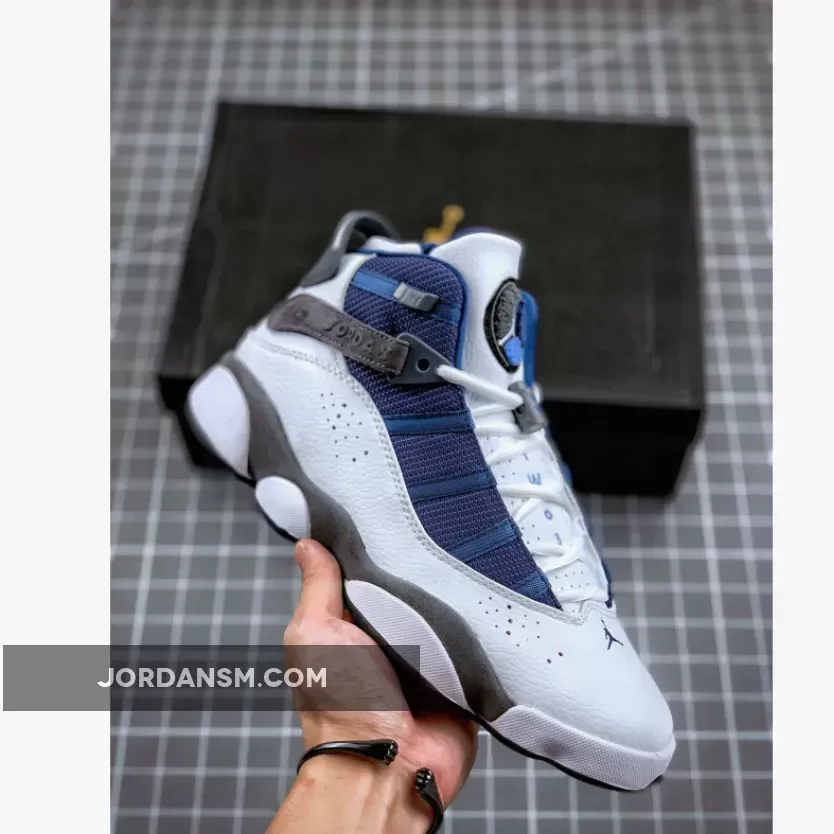 Jordan 6 Rings ‘Flint’ White/French Blue-Flint Grey