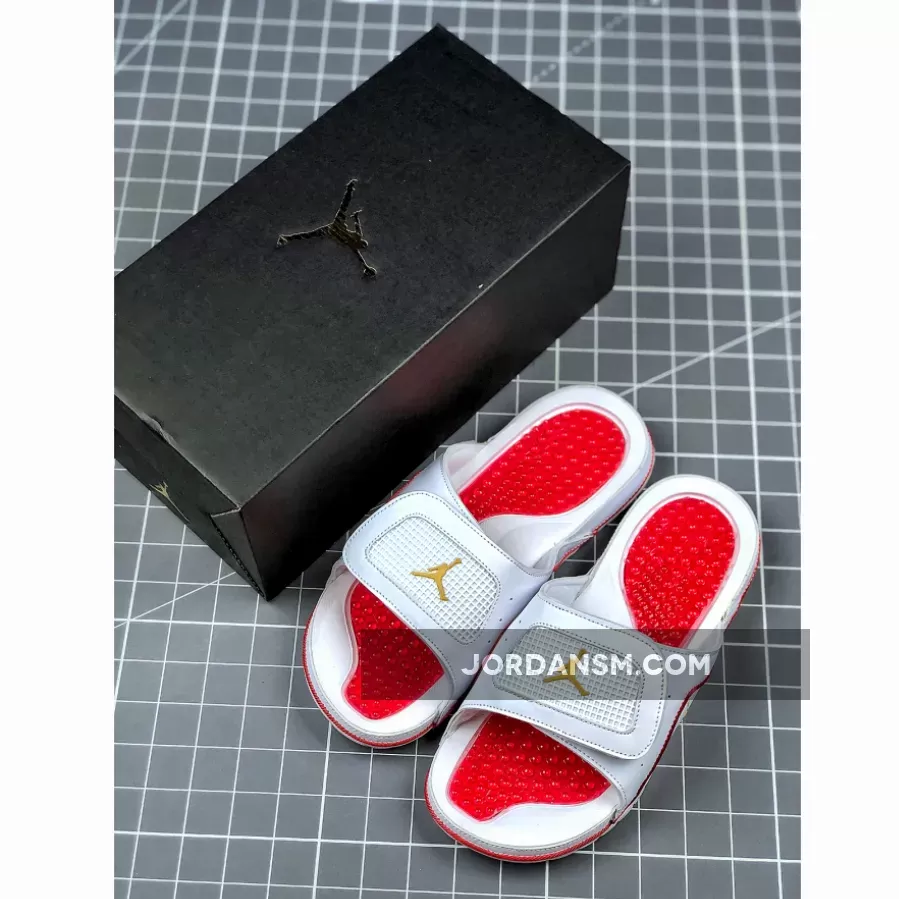 Air Jordan Hydro 13 White Red Gold Restock