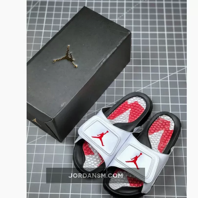 Air Jordan Hydro 5 White Black Red New Releases