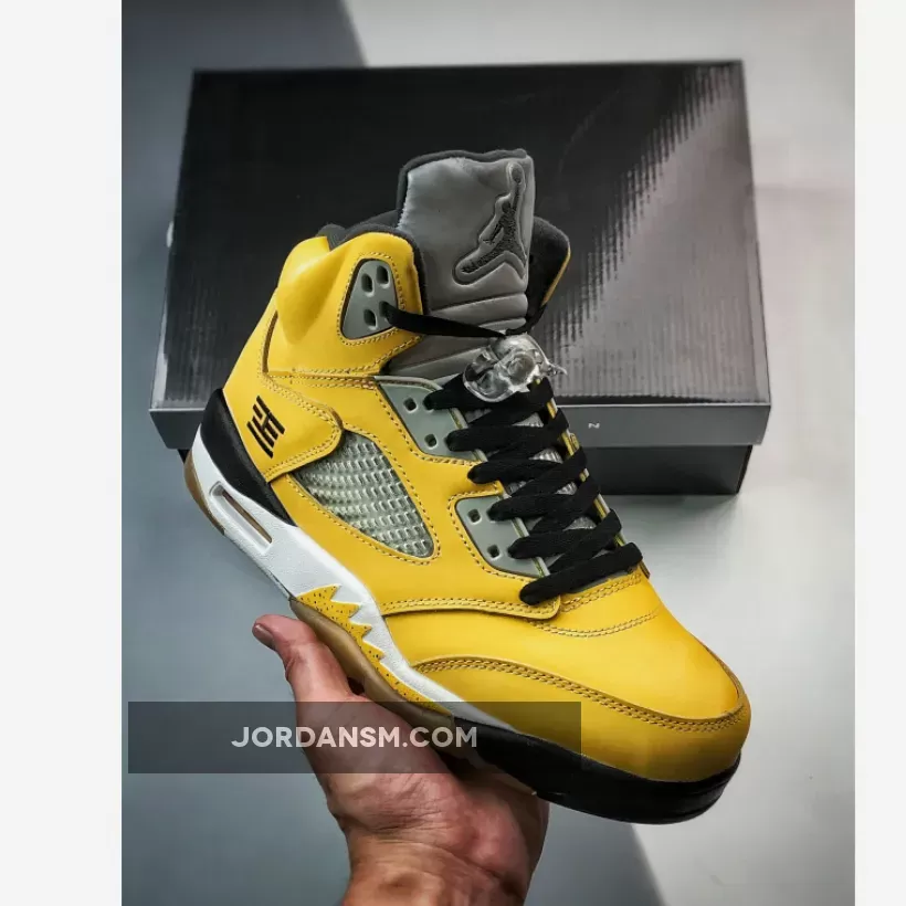 Air Jordan 5 'Tokyo 23' Varsity Maize/Wolf Grey-Black 454783-701 Online