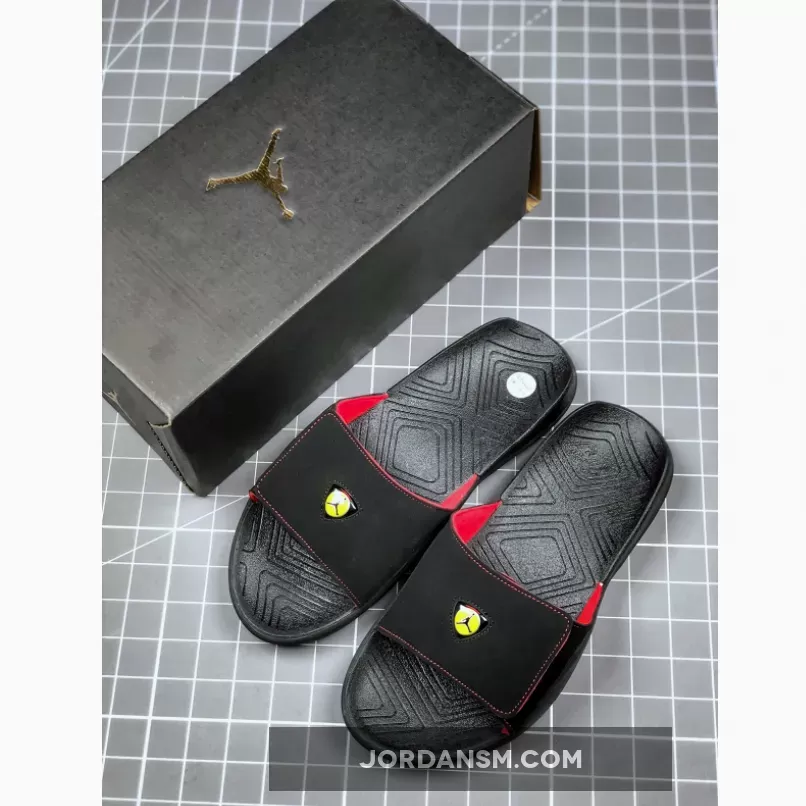 Air Jordan Hydro 7 Black Red Slippers AA2517-003