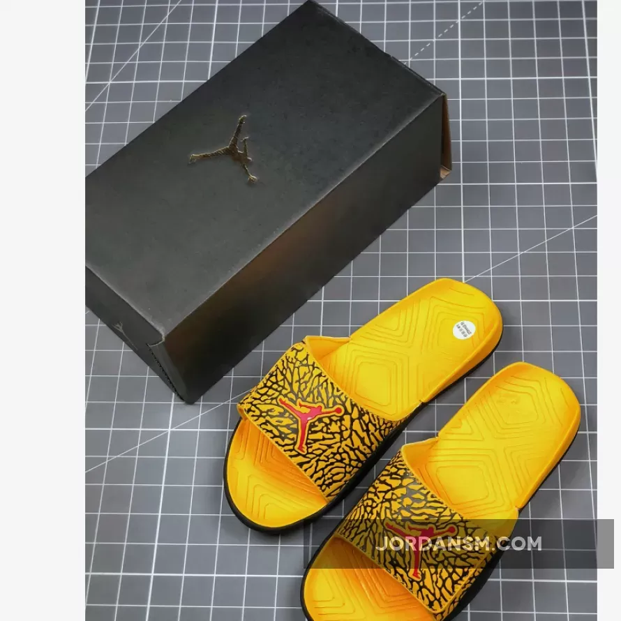 Air Jordan Hydro 7 Yellow Black Slippers BQ6290-706 New Releases