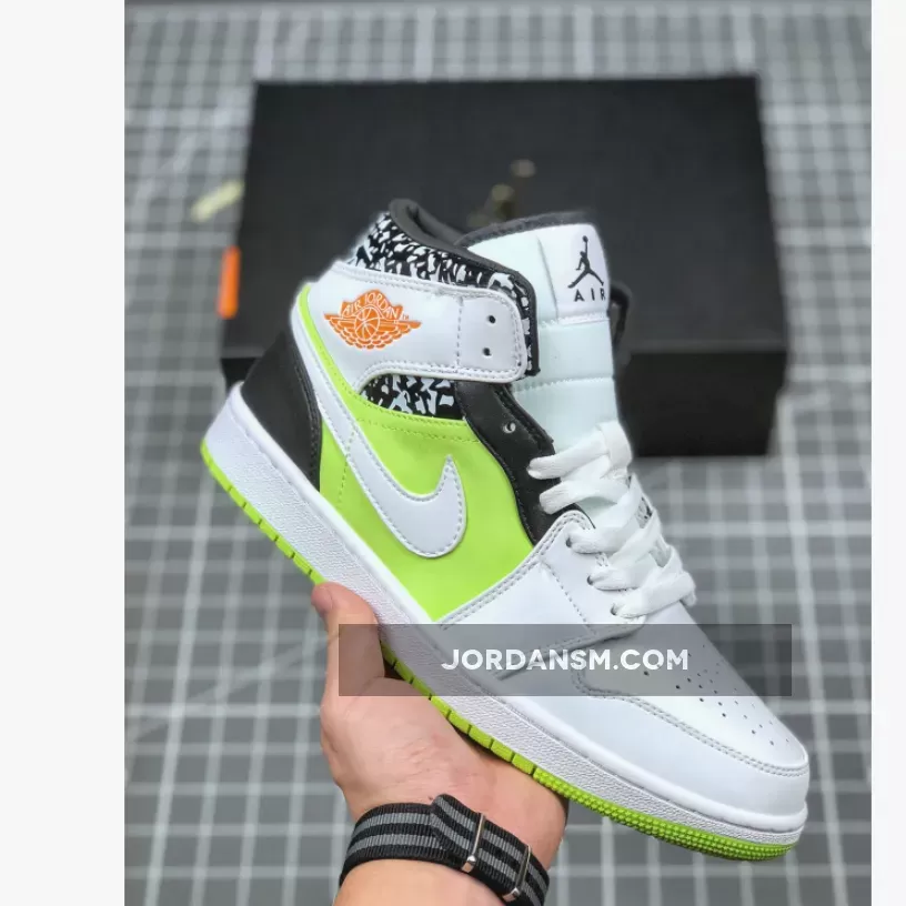 Air Jordan 1 Low White Orange Volt 554725-870