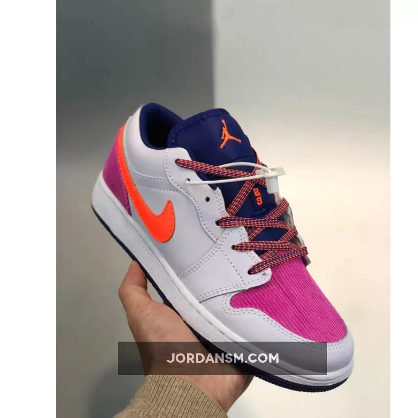 Air Jordan 1 Low GS 'Pink Corduroy' 554723-502 Online