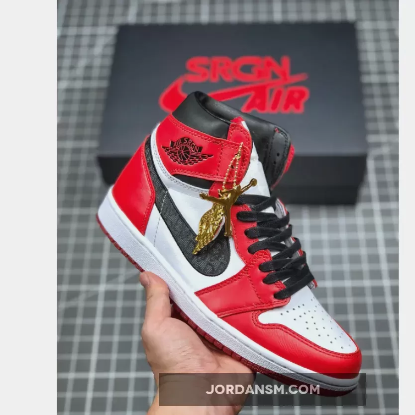 SRGN Custom X Air Jordan 1 Retro ‘Chicago’ Red White Online