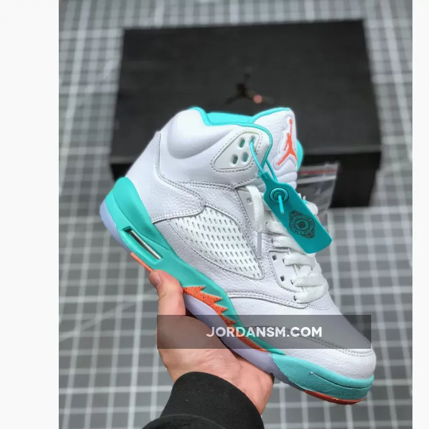Air Jordan 5 Crimson Pule/Light Aqua-Black 440892-100 New Releases