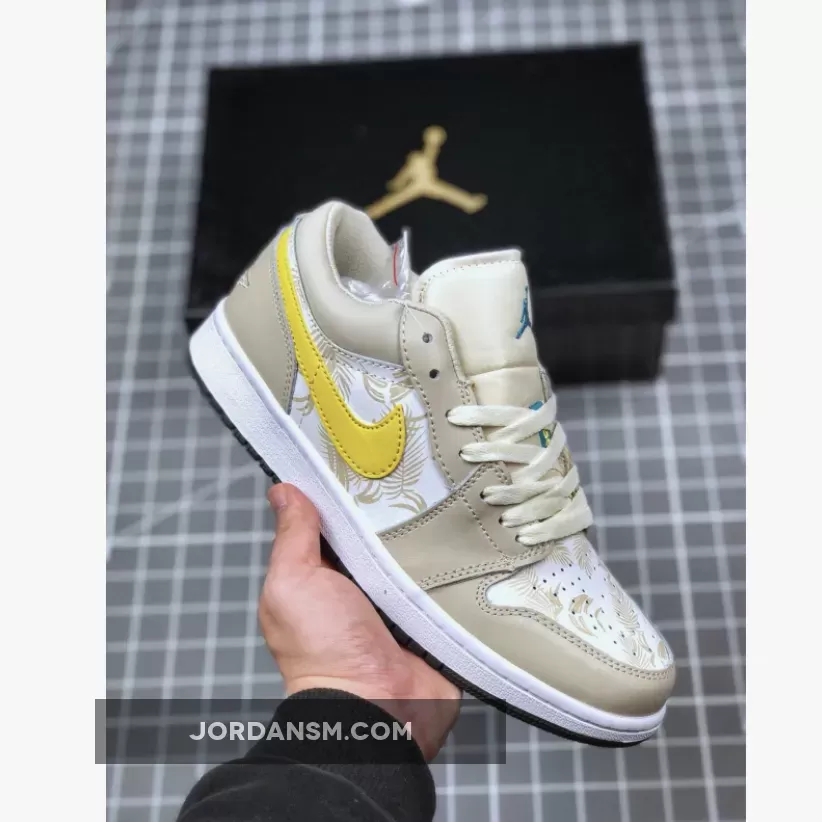 Air Jordan 1 Low Light Orewood Brown/Amarillo-White-Laser Blue