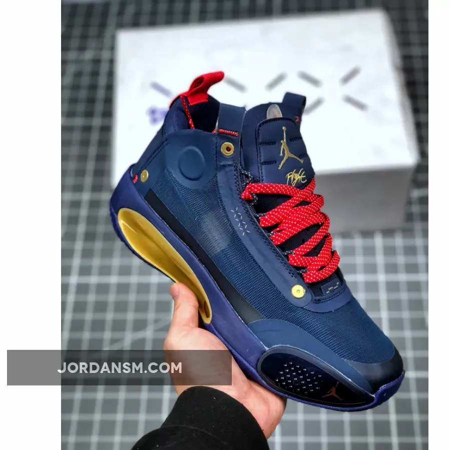 Air Jordan 34 Navy Blue/Gold