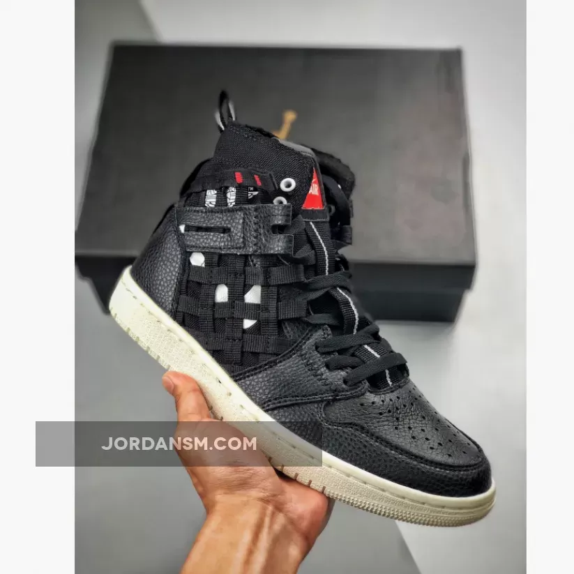 Air Jordan 1 Cargo Black/Metallic Silver-Orange Blaze-White CD6757-001 Restock