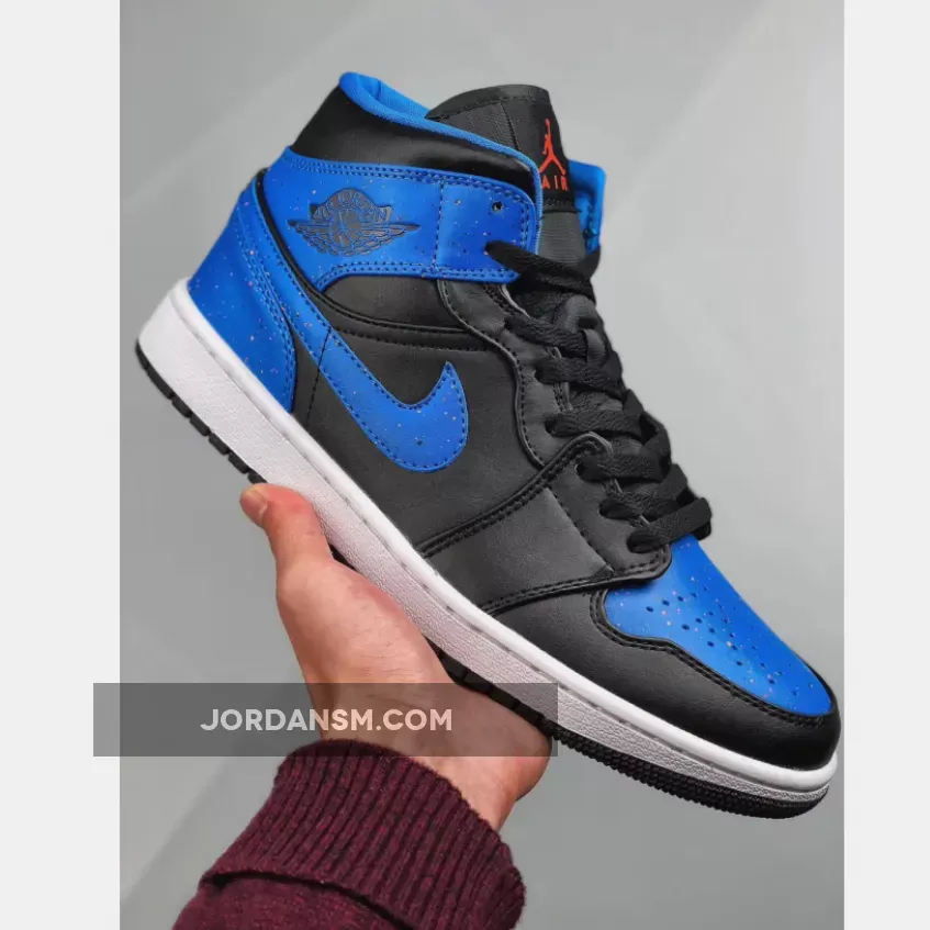 Air Jordan 1 Mid Royal Paint Splatter 554724-048 Restock