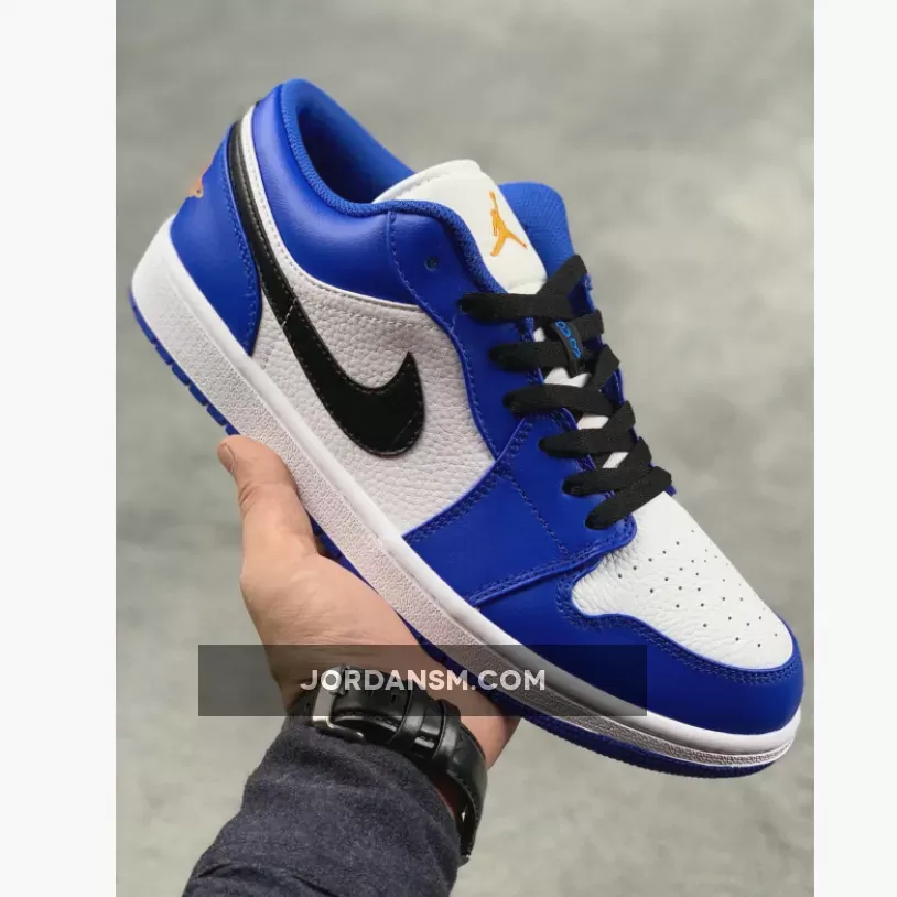 Air Jordan 1 Low Hyper Royal/White-Orange Peel