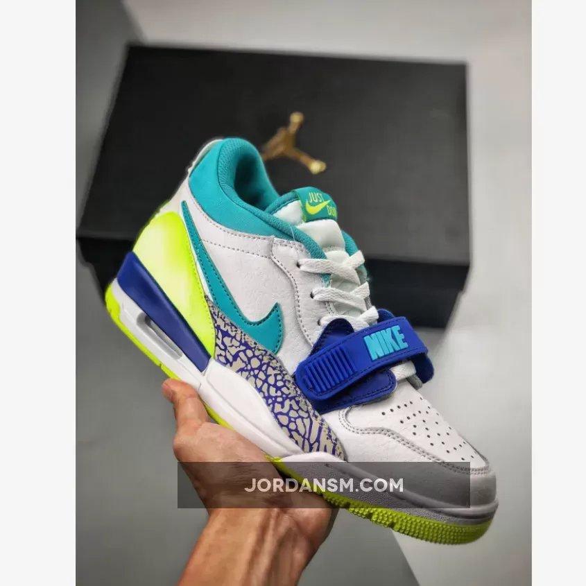 Just Don X Jordan Legacy 312 Low White/Ultramarine-Neon Yellow CD7069-103 Online