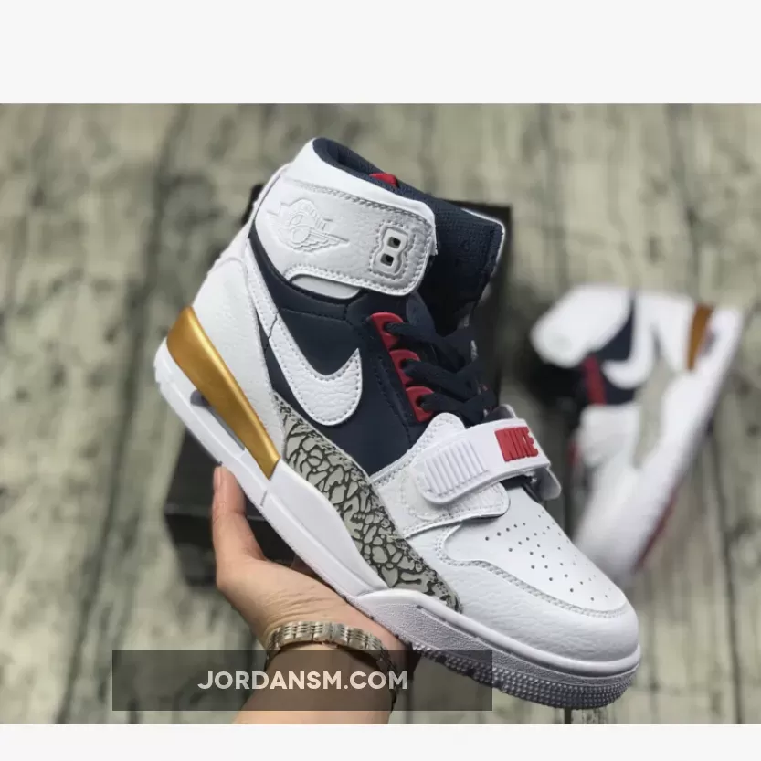 Air Jordan Legacy 312 'Olympic' White/Midnight Navy-Varsity Red AV3922-101 New Releases