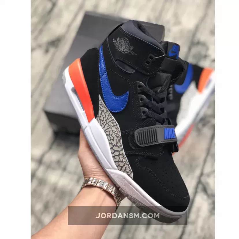 Air Jordan Legacy 312 'Knicks' Black/Rush Blue-Brilliant Orange AV3922-048 Online