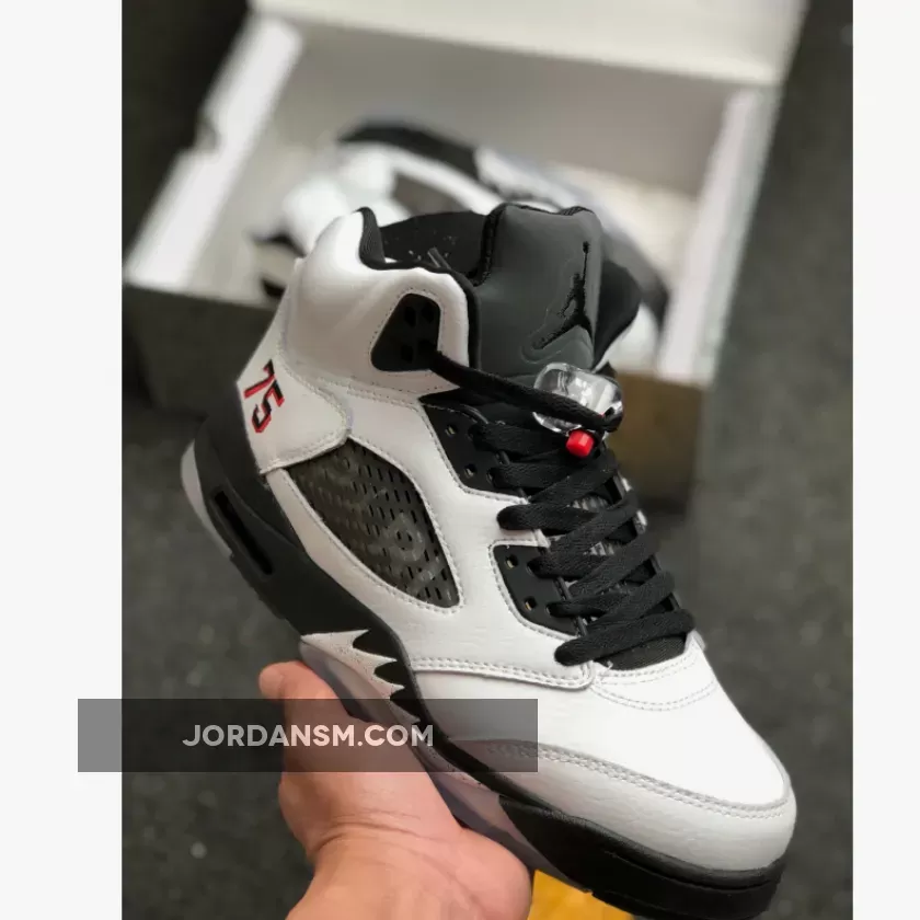 Air Jordan 5 'PSG' White/Black Online