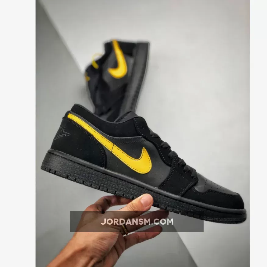 Air Jordan 1 Low Black Yellow 553558-071 Restock