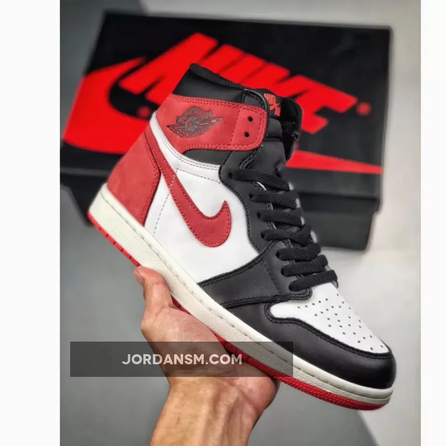 Air Jordan 1 Retro High OG Summit White/Track Red-Black 555088-112 Restock