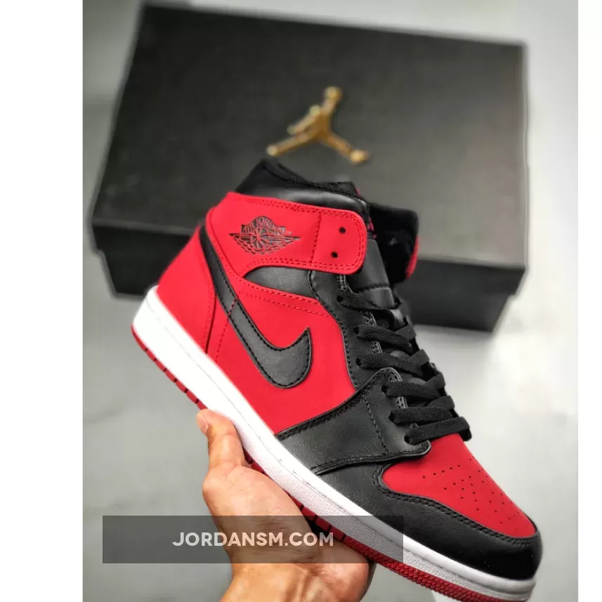 Air Jordan 1 Mid ‘Bred’ Gym Red/Black-White 554724-610 Restock