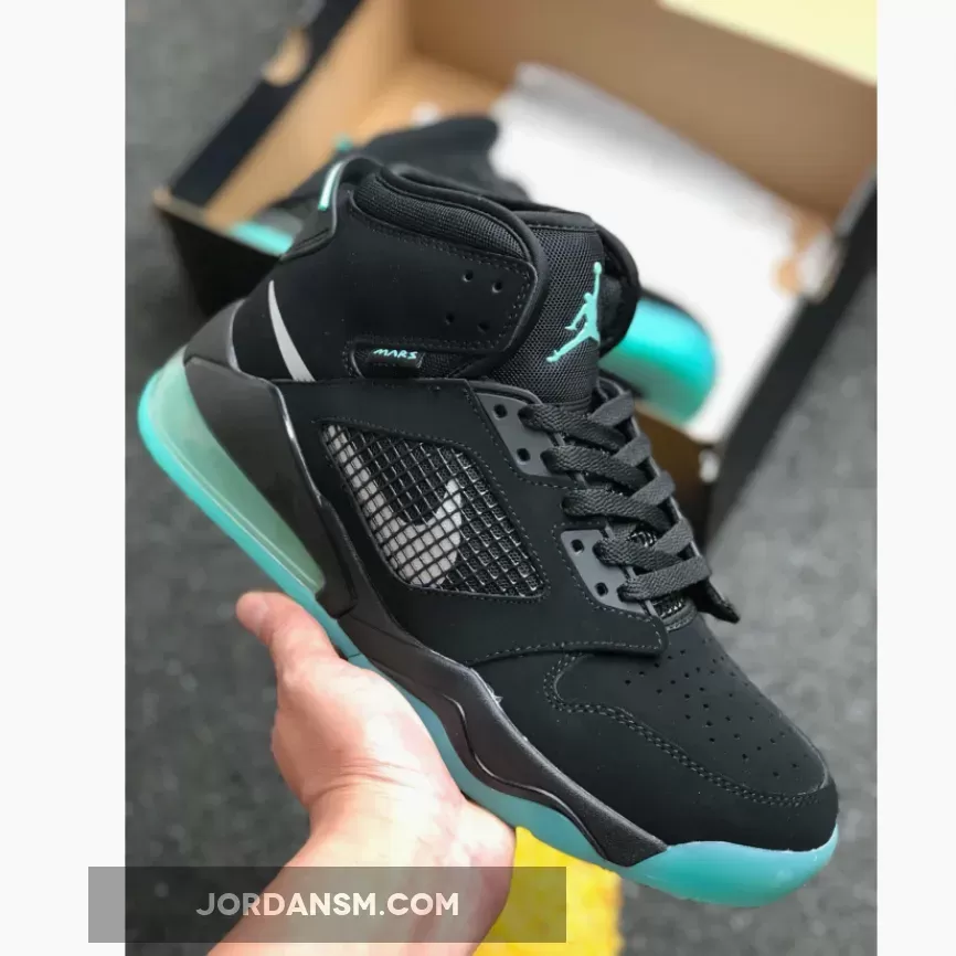 Jordan Mars 270 Black/Reflect Silver-Green Glow