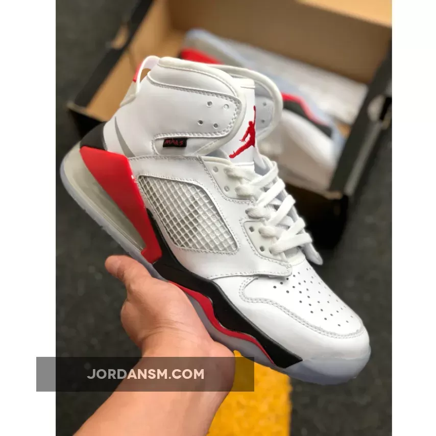 Jordan Mars 270 White/Fire Red-Black CD7070-100 New Releases
