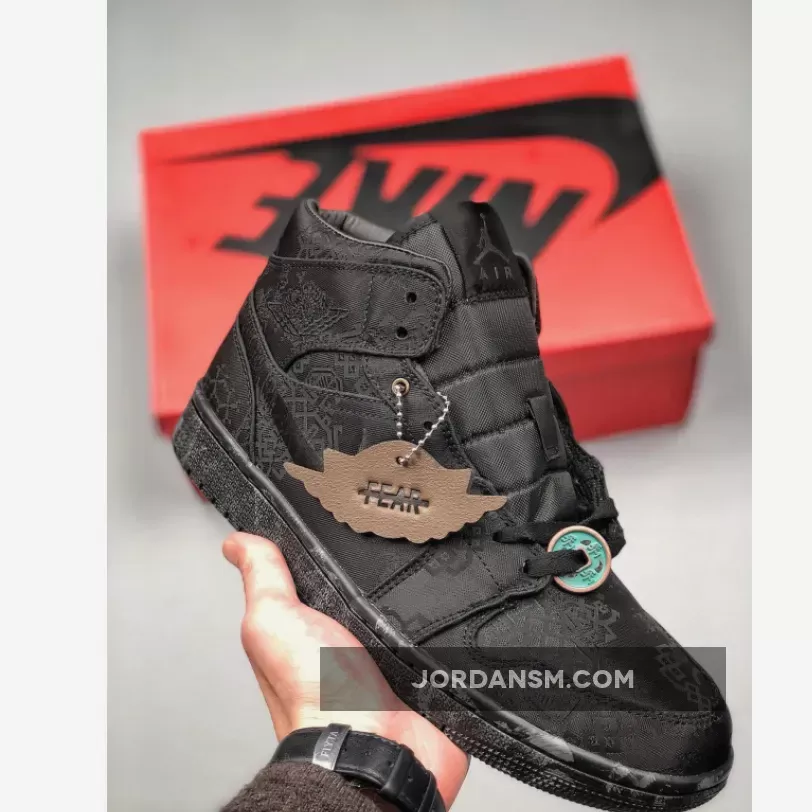 CLOT X Air Jordan 1 Mid 'Fearless' Black New Releases