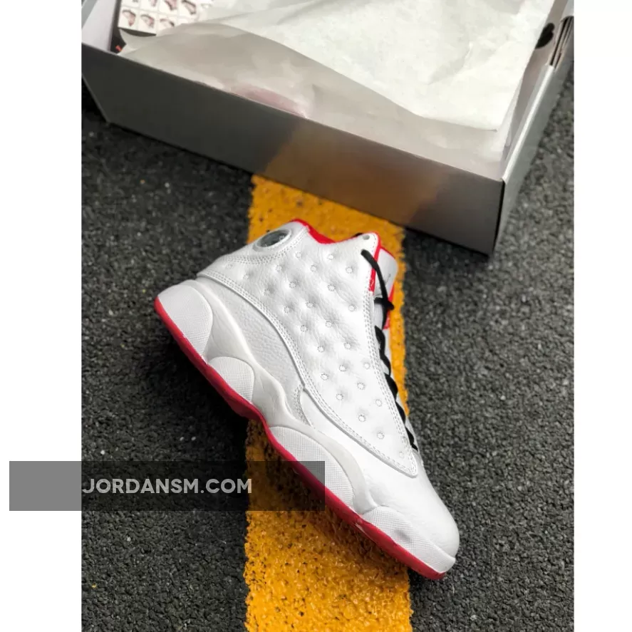 Air Jordan 13 'History Of Flight' White/Metallic Silver-University Red 414571-103 New Releases