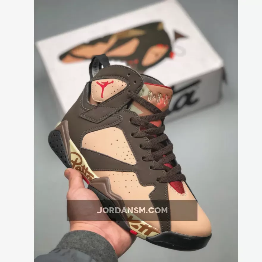 Patta x Air Jordan 7 Shimmer/Tough Red-Velvet Brown / jordan 1 velvet brown