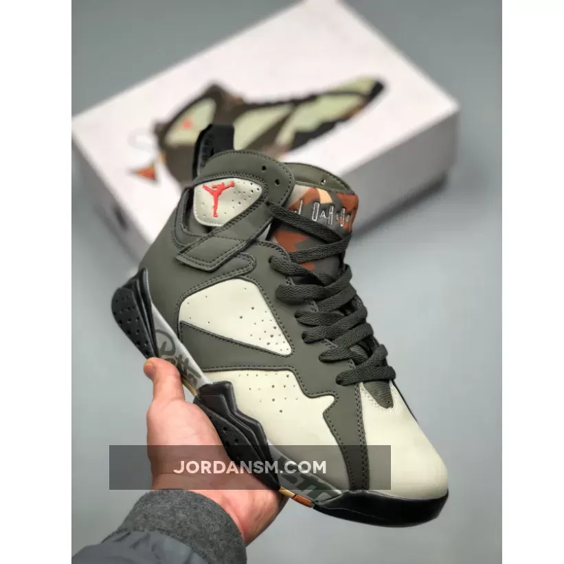 Patta X Air Jordan 7 Icicle/Sequoia-River Rock-Light Crimson AT3375-100 New Releases