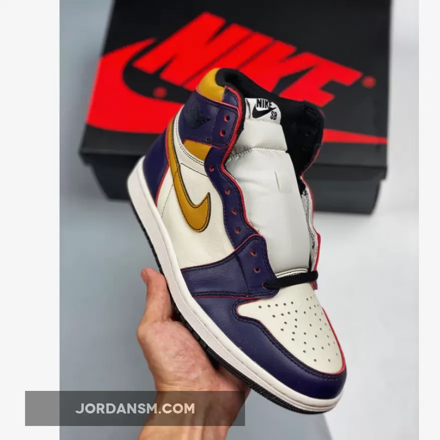 Nike SB X Air Jordan 1 High OG 'Lakers' Court Purple/Sail CD6578-507 New Releases
