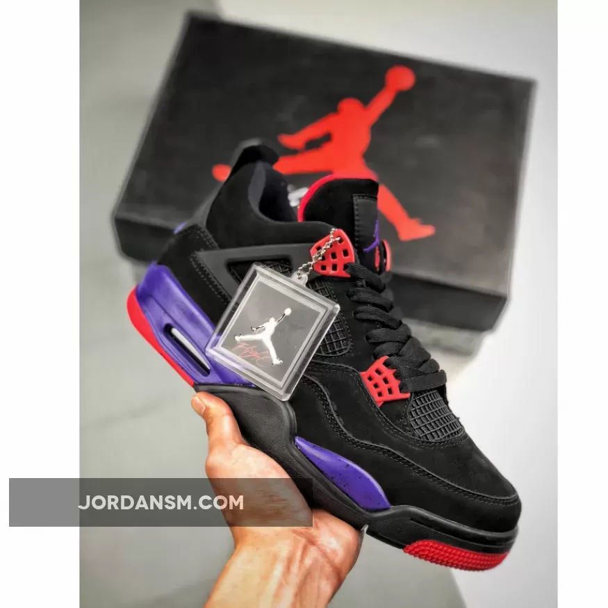 Air Jordan 4 NRG ‘Raptors’ Black/University Red-Court Purple