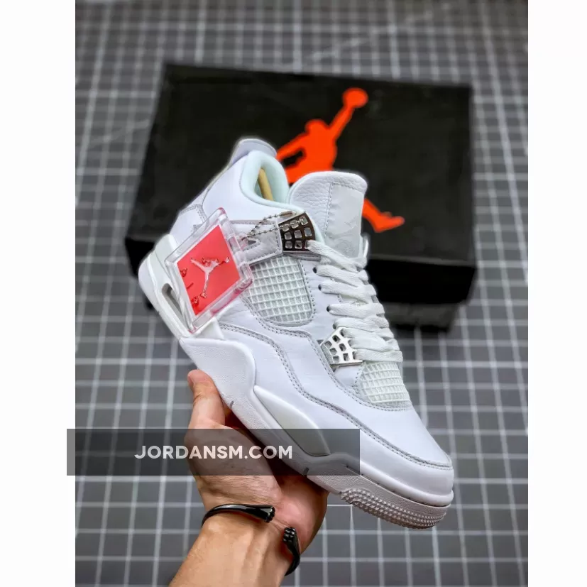 Air Jordan 4 'Pure Money' White/Metallic Silver 308497-100 Restock