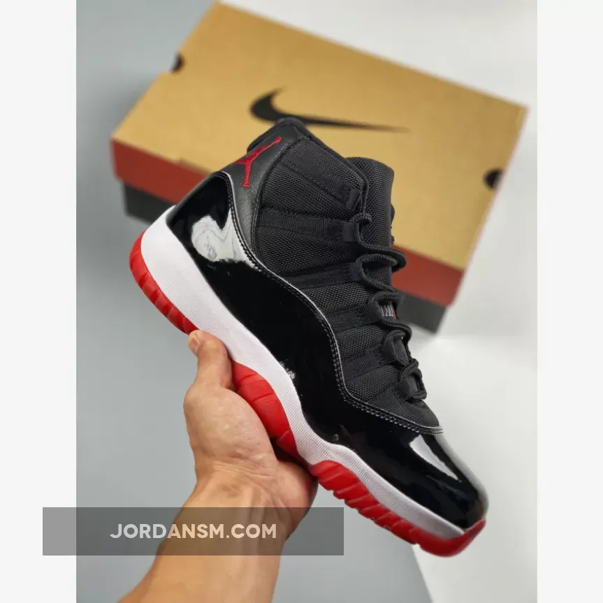 Air Jordan 11 ‘Bred 2019’ Black/White-Varsity Red 378037-061 Online