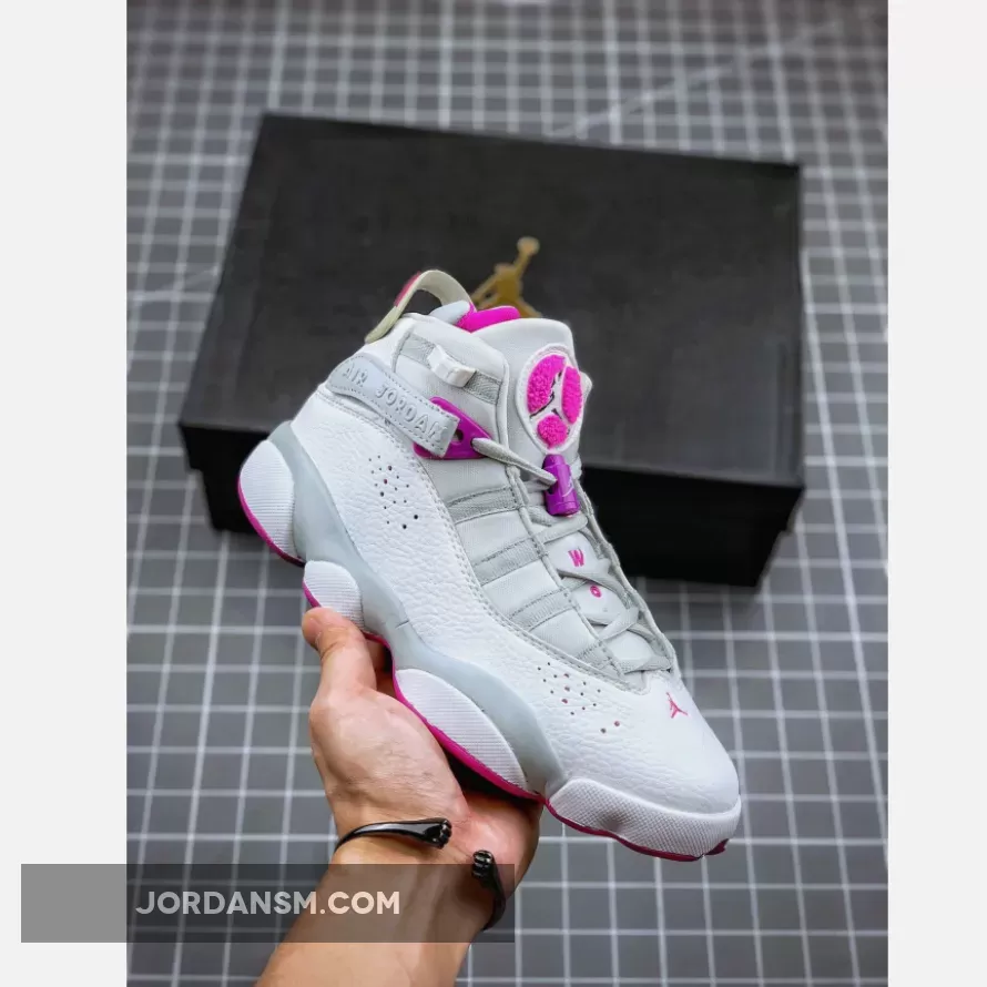 Jordan 6 Rings Pure Platinum/Fuchsia Blast