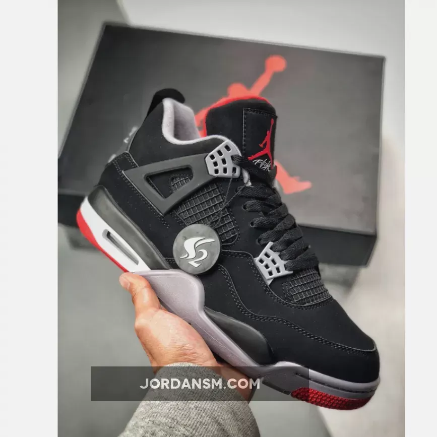 Air Jordan 4 'Bred 2019' Black/Cement Grey-Summit White-Fire Red 308497-060 Online