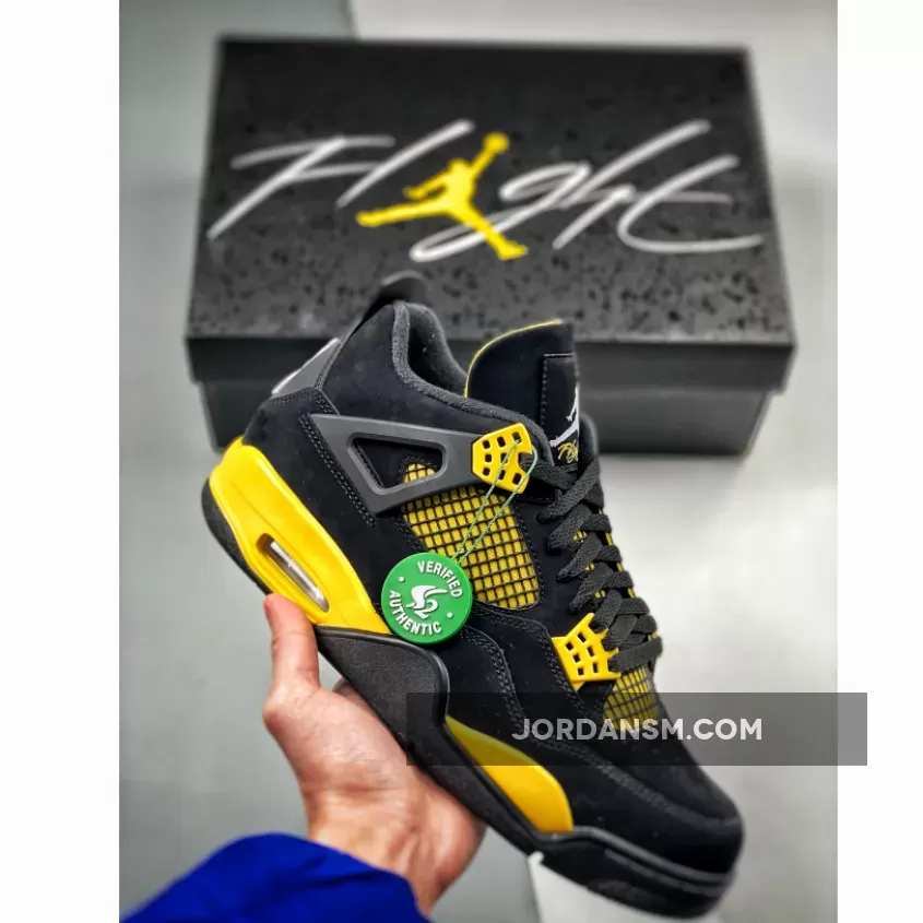 Air Jordan 4 'Thunder 2023' Black/White-Tour Yellow DH6927-017 Online