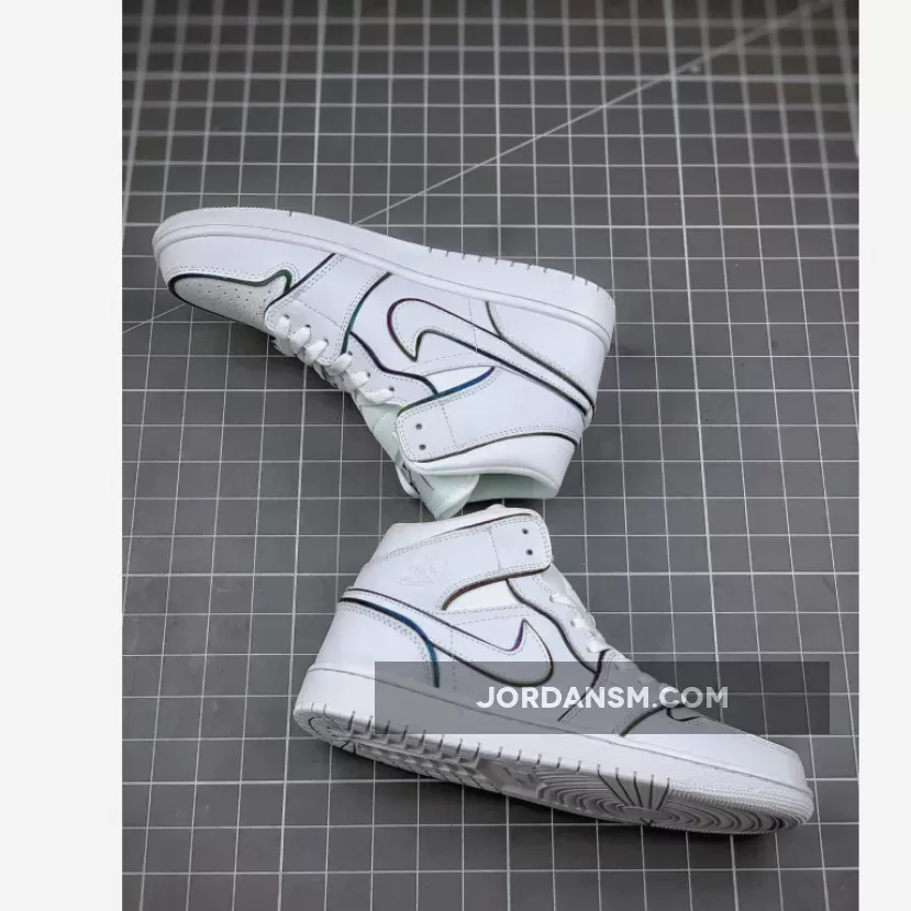 Air Jordan 1 Mid ‘Iridescent Reflective’ White CK6587-100