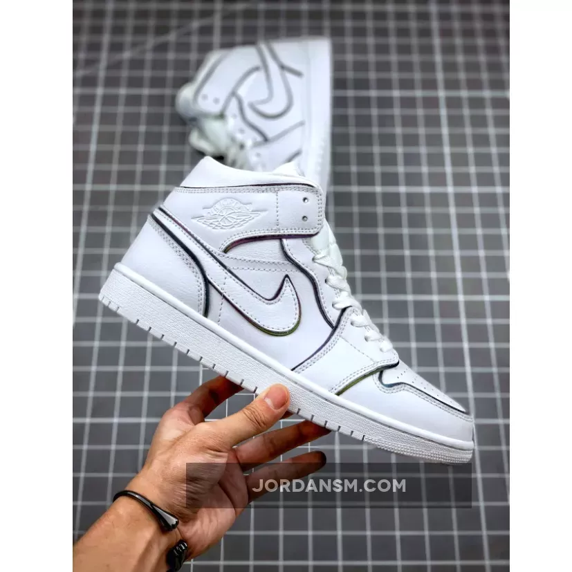 Air Jordan 1 Mid ‘Iridescent Reflective’ White CK6587-100