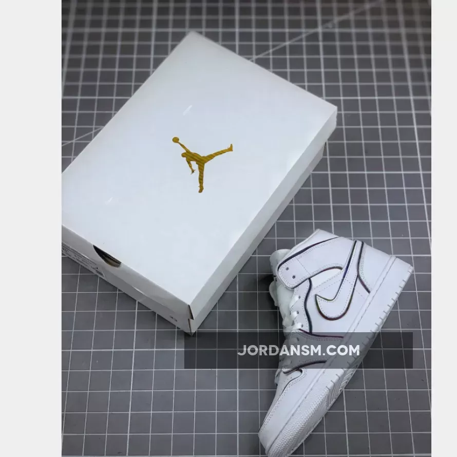Air Jordan 1 Mid ‘Iridescent Reflective’ White CK6587-100
