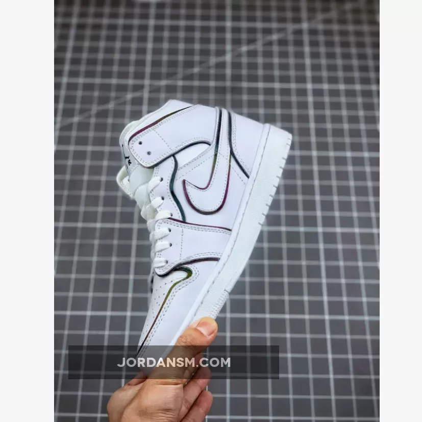 Air Jordan 1 Mid ‘Iridescent Reflective’ White CK6587-100