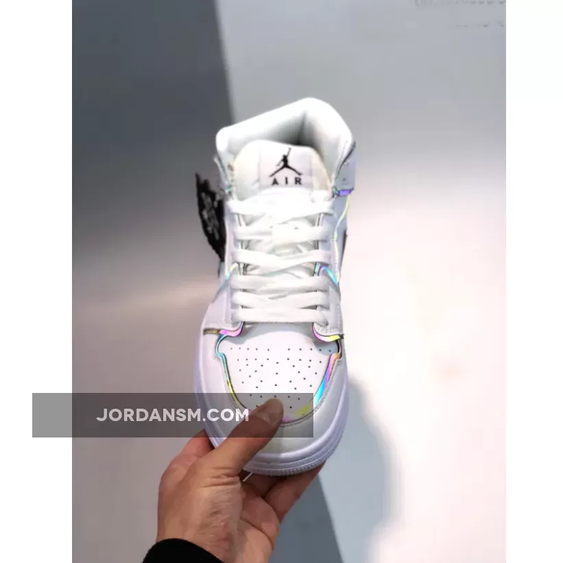 Air Jordan 1 Mid ‘Iridescent Reflective’ White CK6587-100