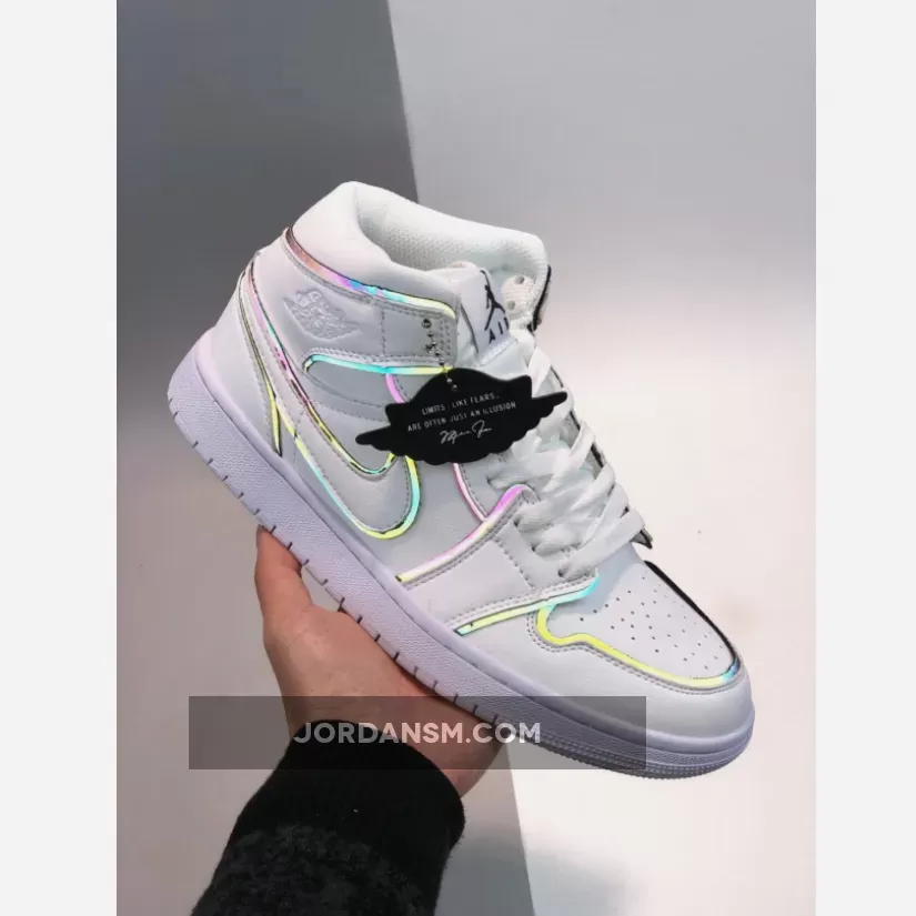 Air Jordan 1 Mid ‘Iridescent Reflective’ White CK6587-100