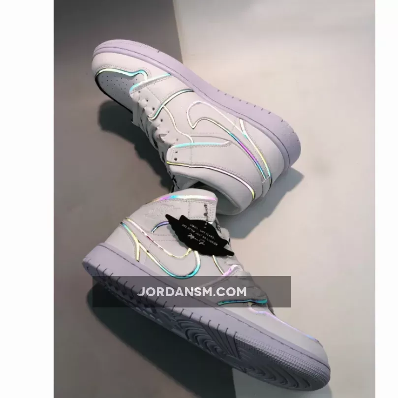 Air Jordan 1 Mid ‘Iridescent Reflective’ White CK6587-100