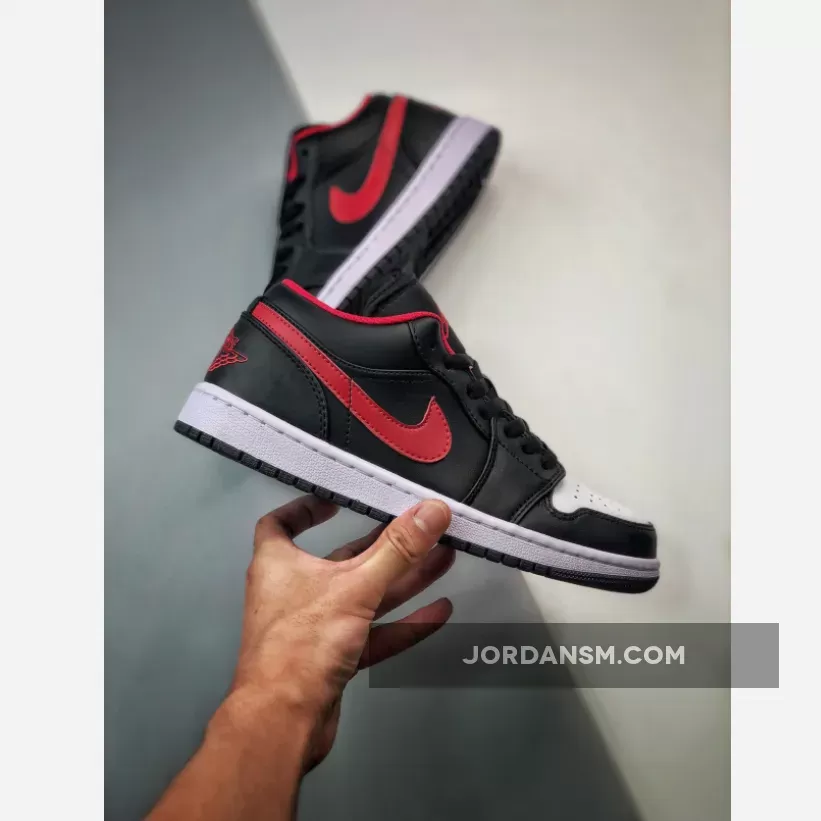 Air Jordan 1 Low White Toe Black/White-Red 553558-063 Online