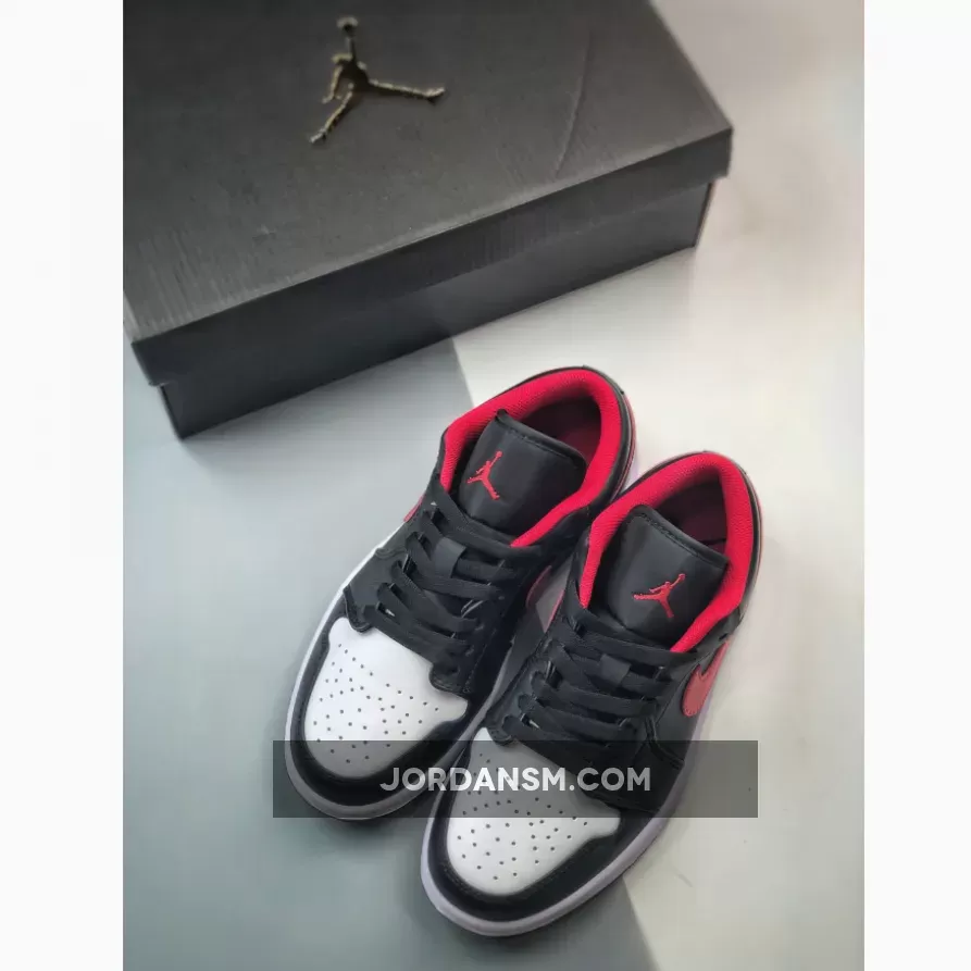 Air Jordan 1 Low White Toe Black/White-Red 553558-063 Online