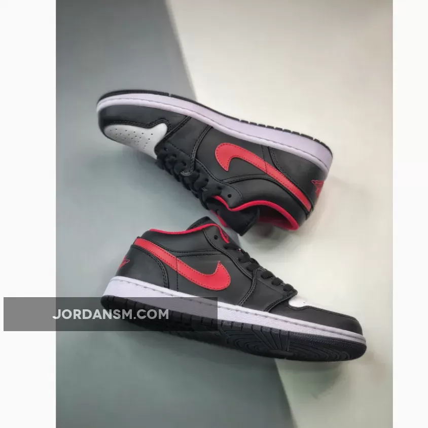 Air Jordan 1 Low White Toe Black/White-Red 553558-063 Online