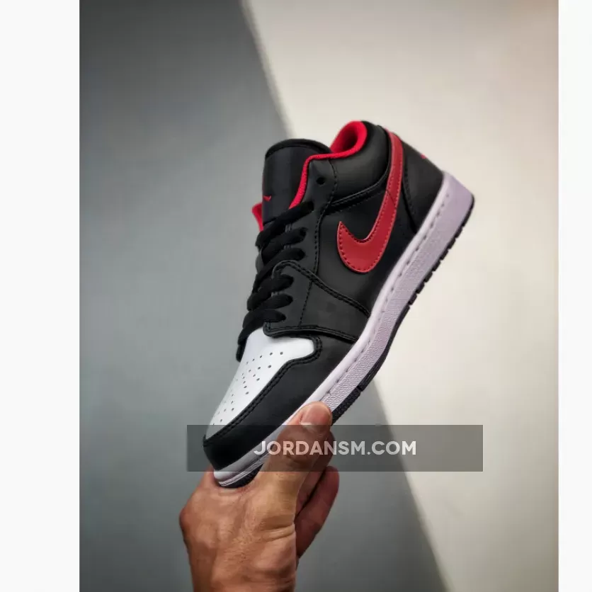 Air Jordan 1 Low White Toe Black/White-Red 553558-063 Online