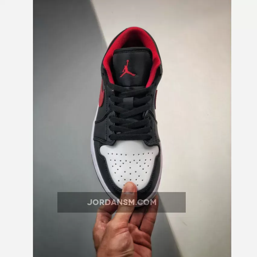 Air Jordan 1 Low White Toe Black/White-Red 553558-063 Online