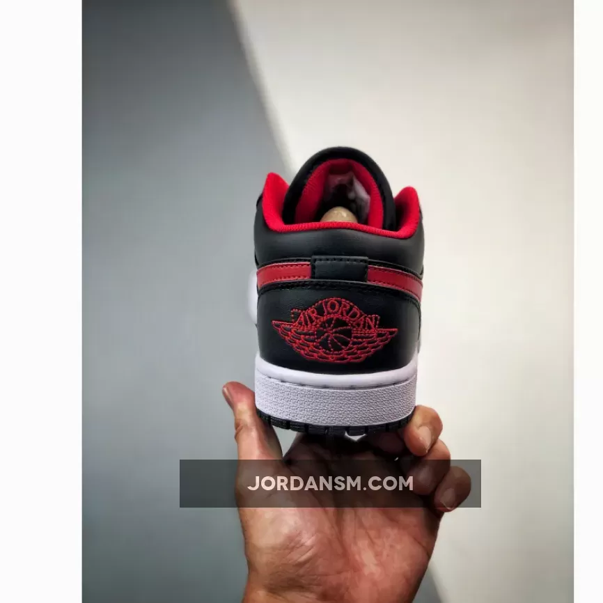 Air Jordan 1 Low White Toe Black/White-Red 553558-063 Online